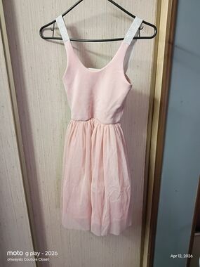 ASOS Petite Light Pink Prom Dress with Silver Straps